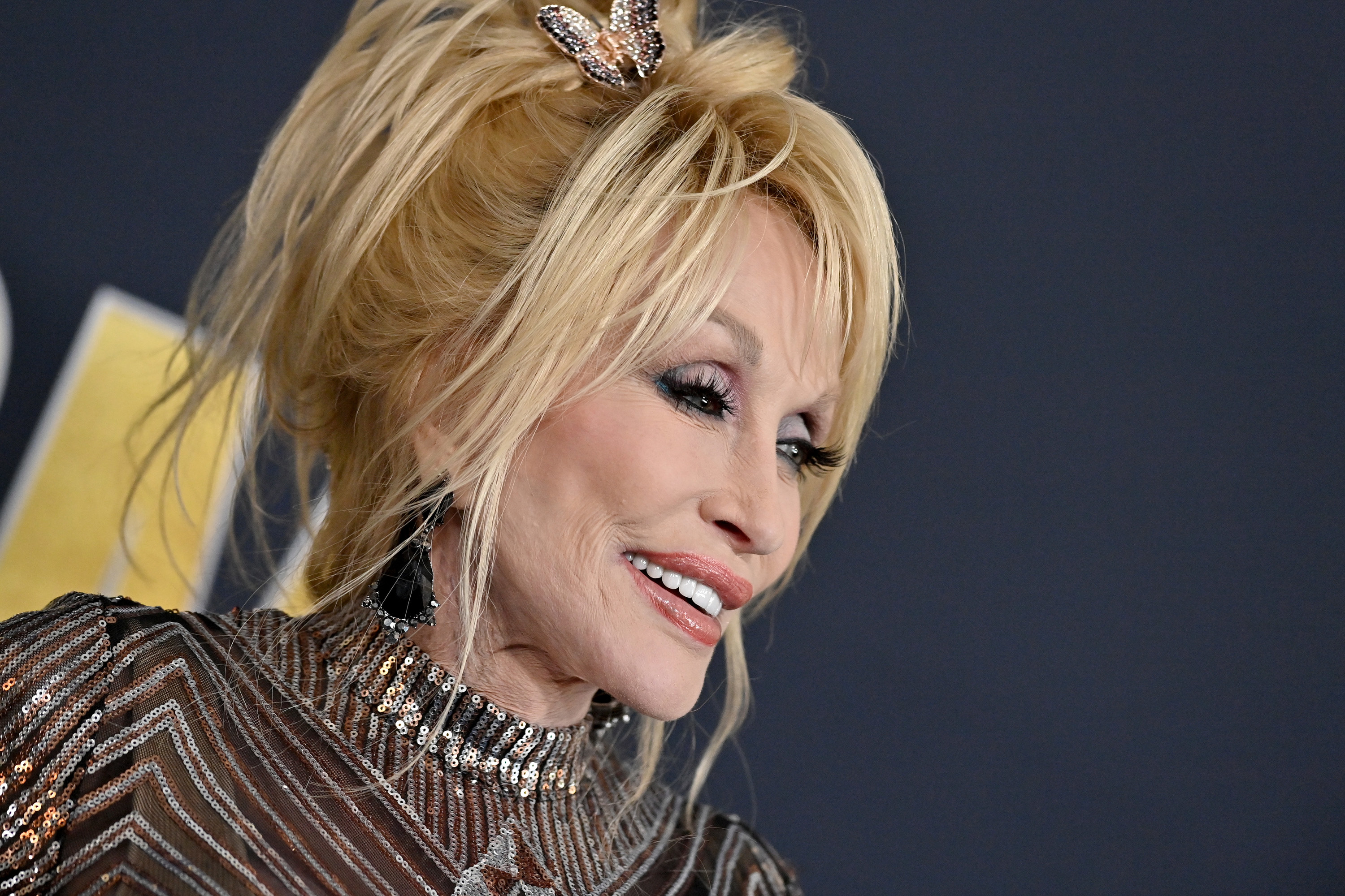 Dolly Parton attends the 57th Academy of Country Music Awards on March 07, 2022