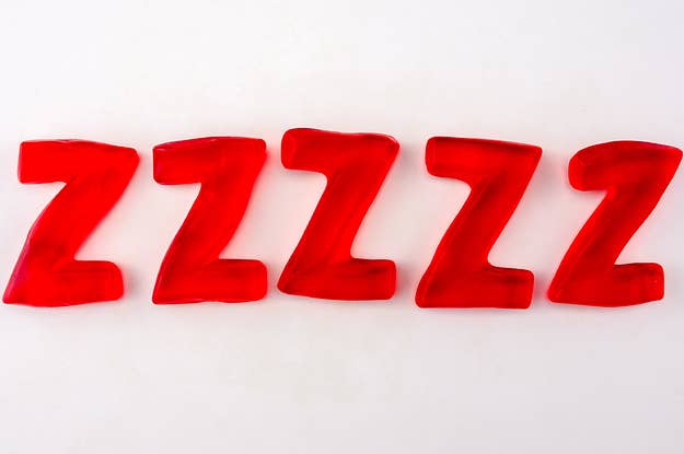 Five red gummy letters in the shape of Z
