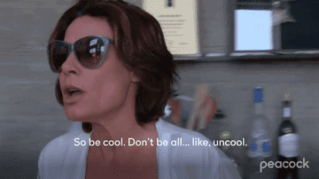 Luann de Lesseps telling fellow housewives to be cool