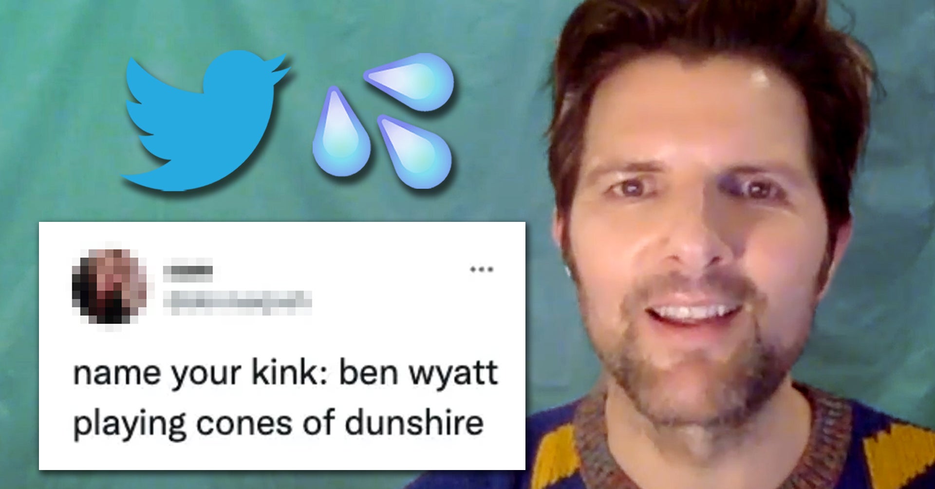 Adam Scott Appreciates Your Love Of Calzones And Cones Of Dunshire While Reading Thirst Tweets