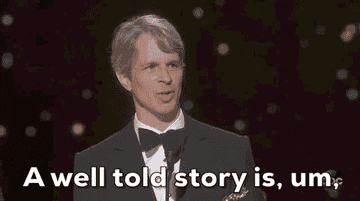 The importance of storytelling is mentioned in an Academy Awards speech