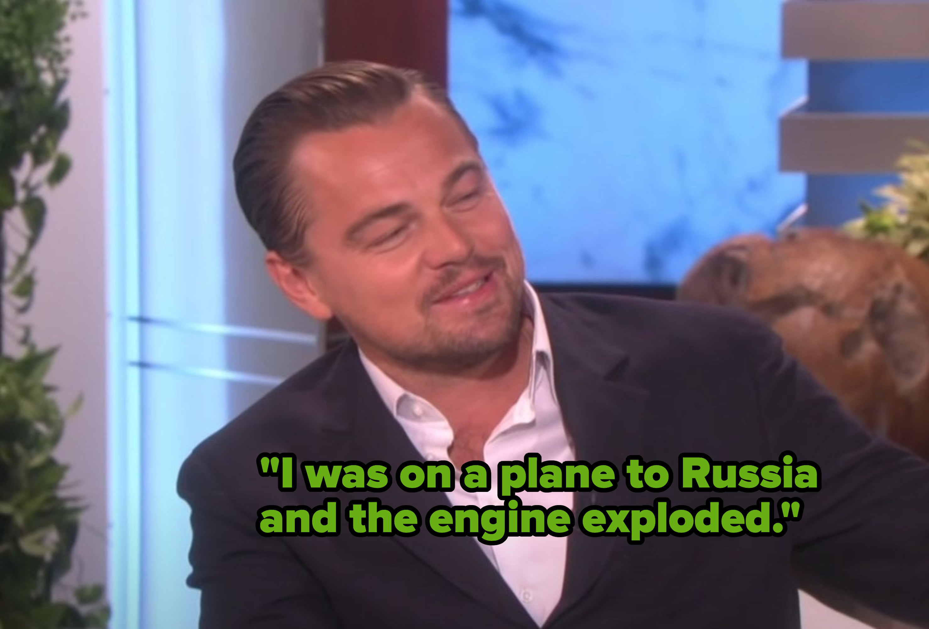 Leonardo DiCaprio talks about a dangerous plane experience he once went through on his way to Russia