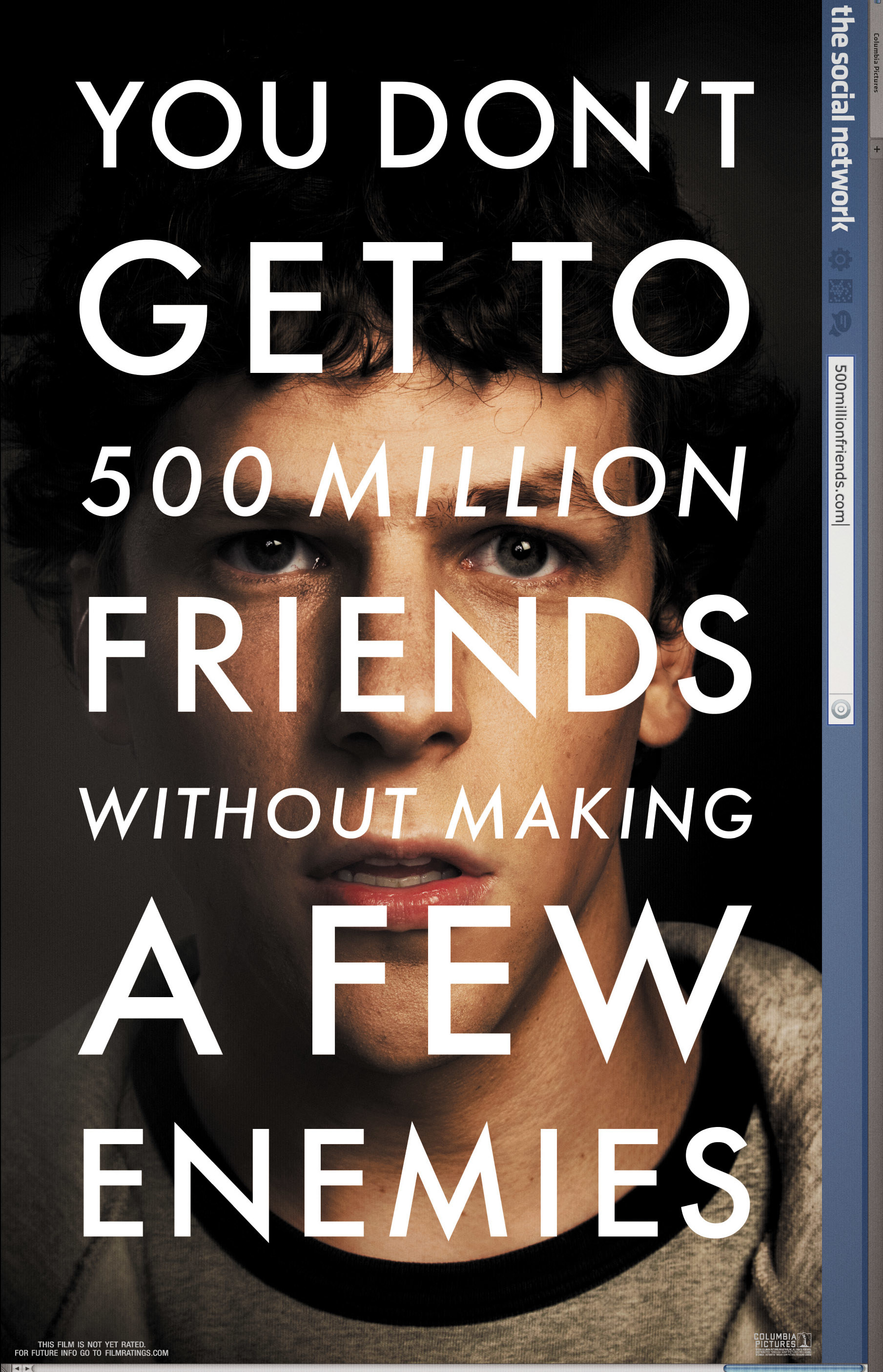 The theatrical poster of &quot;The Social Network&quot;