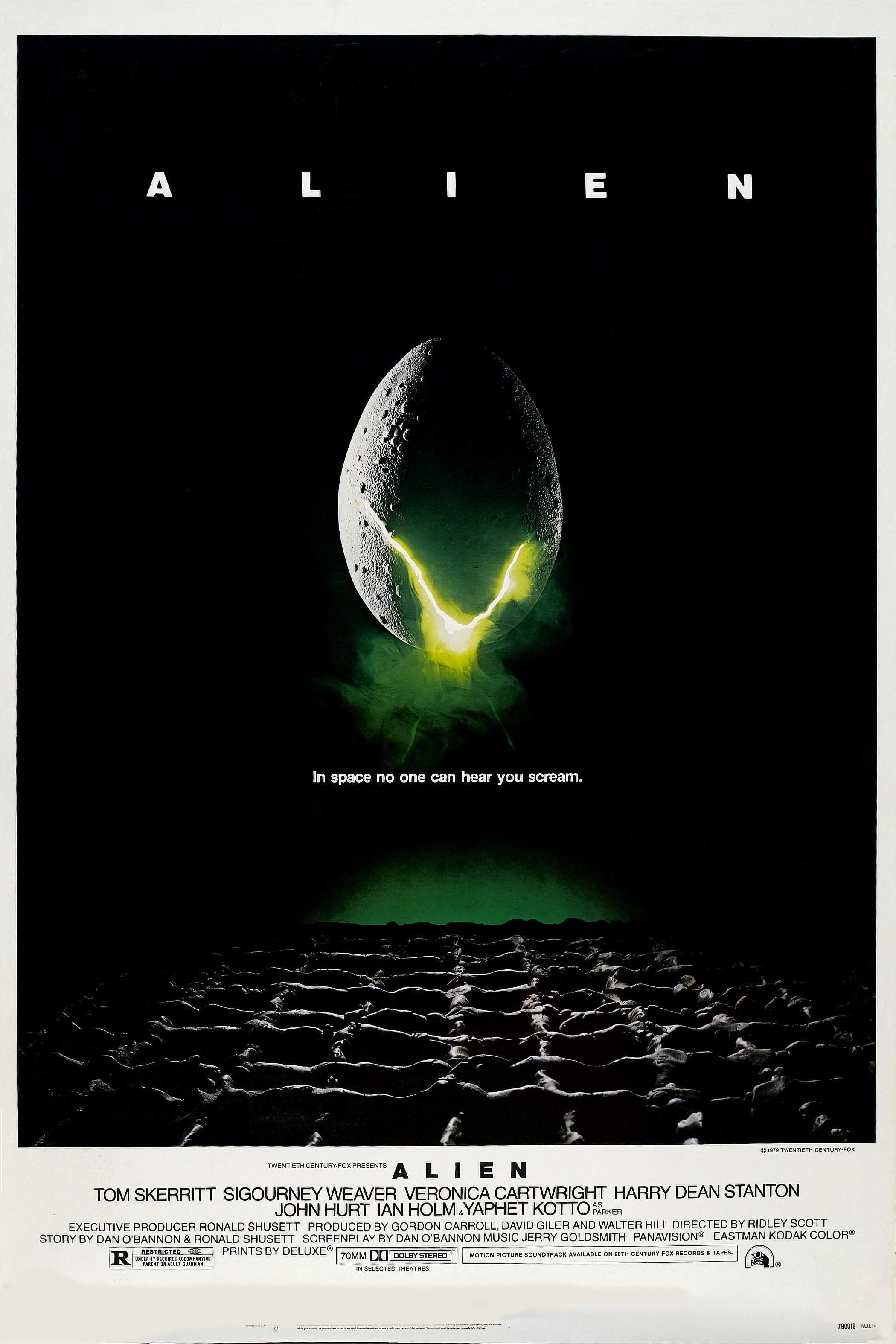 The theatrical poster of an alien egg in &quot;Alien&quot;