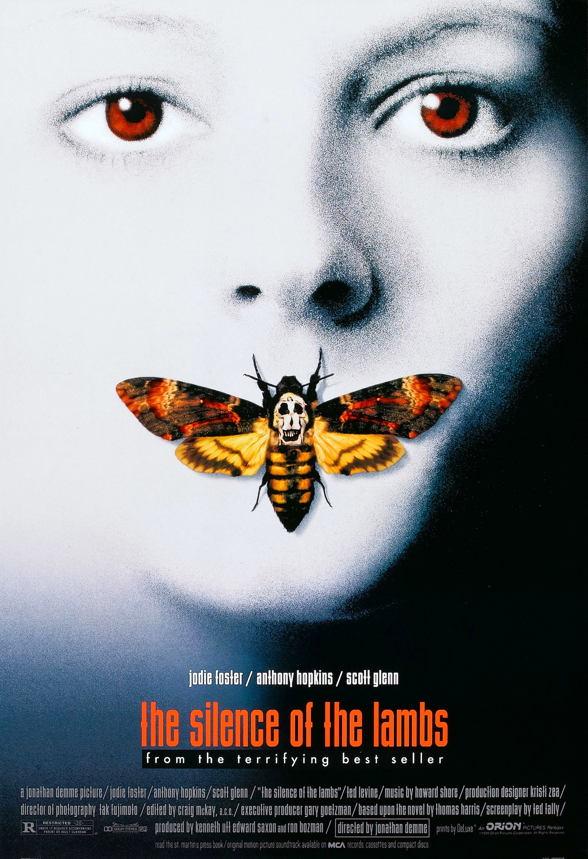 The theatrical poster for &quot;The Silence of the Lambs&quot;