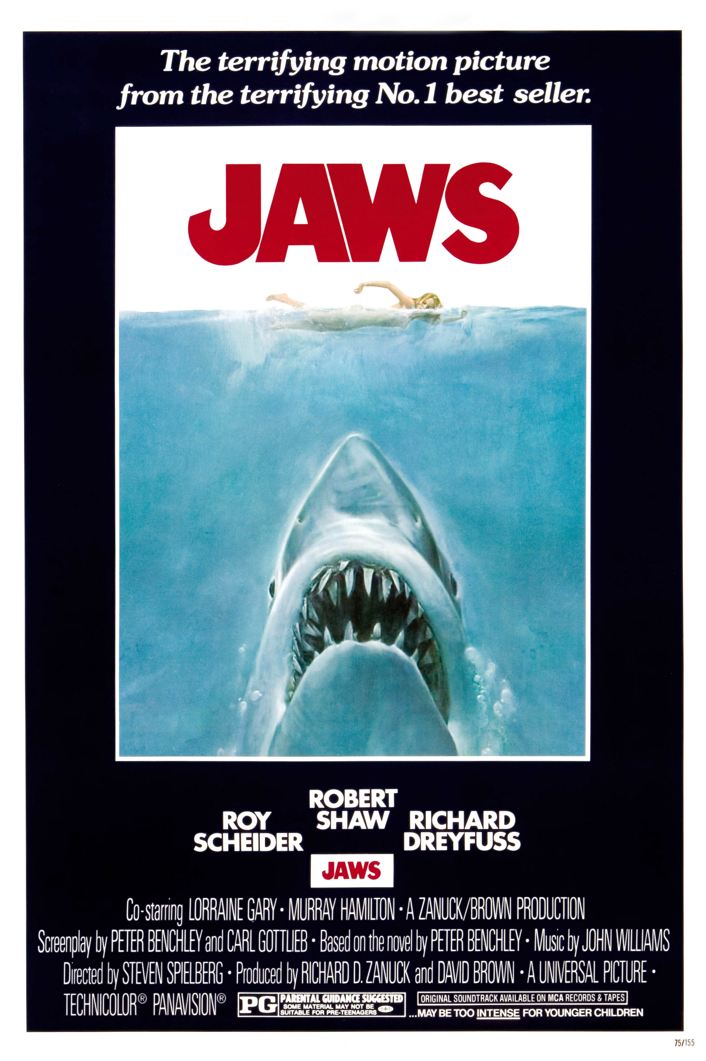 The theatrical poster of &quot;Jaws&quot;