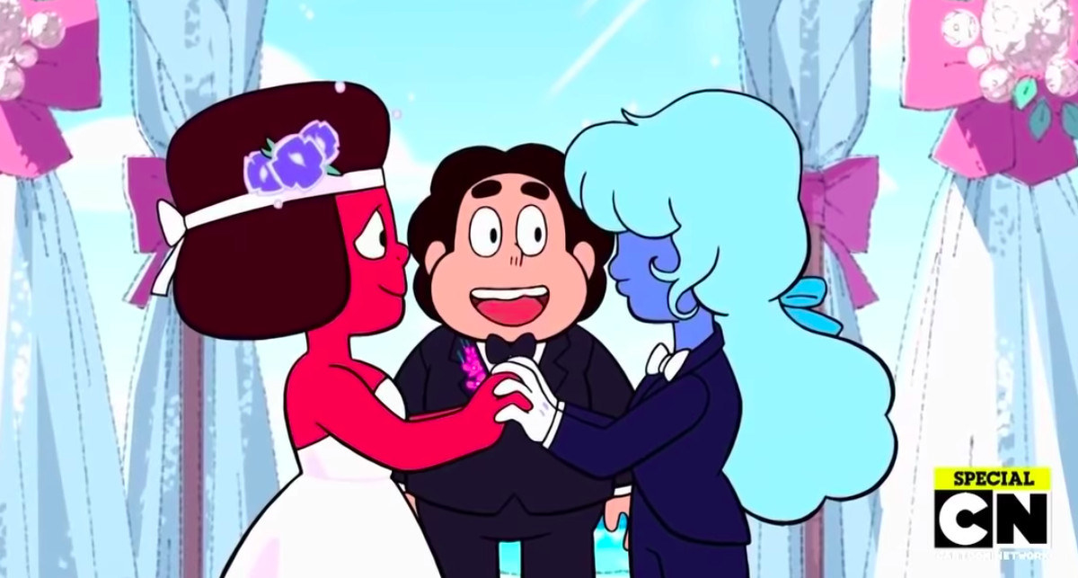 Ruby and Sapphire&#x27; getting married in Steven Universe.