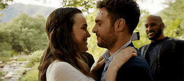 Iain De Caestecker as Leo Fitz and Elizabeth Henstridge as Jemma Simmons marrying in Agents of S.H.I.E.L.D