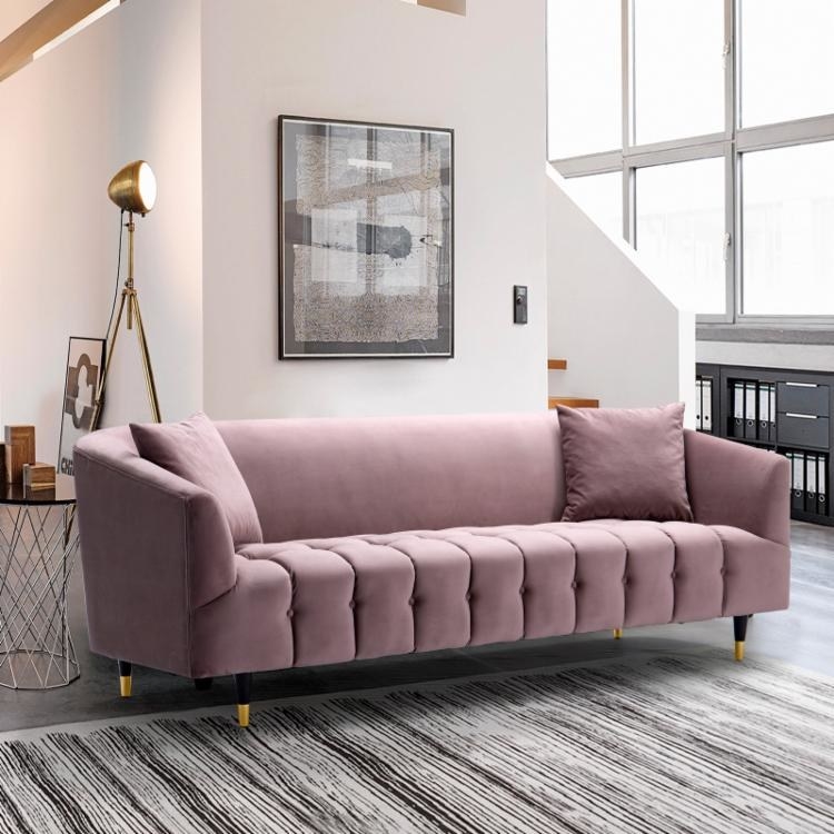 pinkish purple sofa