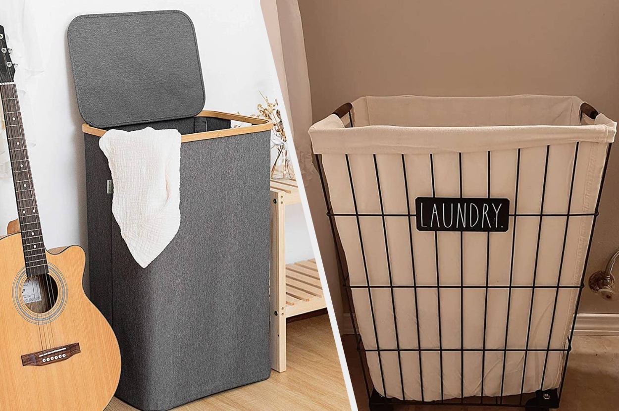 Rae popular Dunn Laundry Hamper HIS & HERS