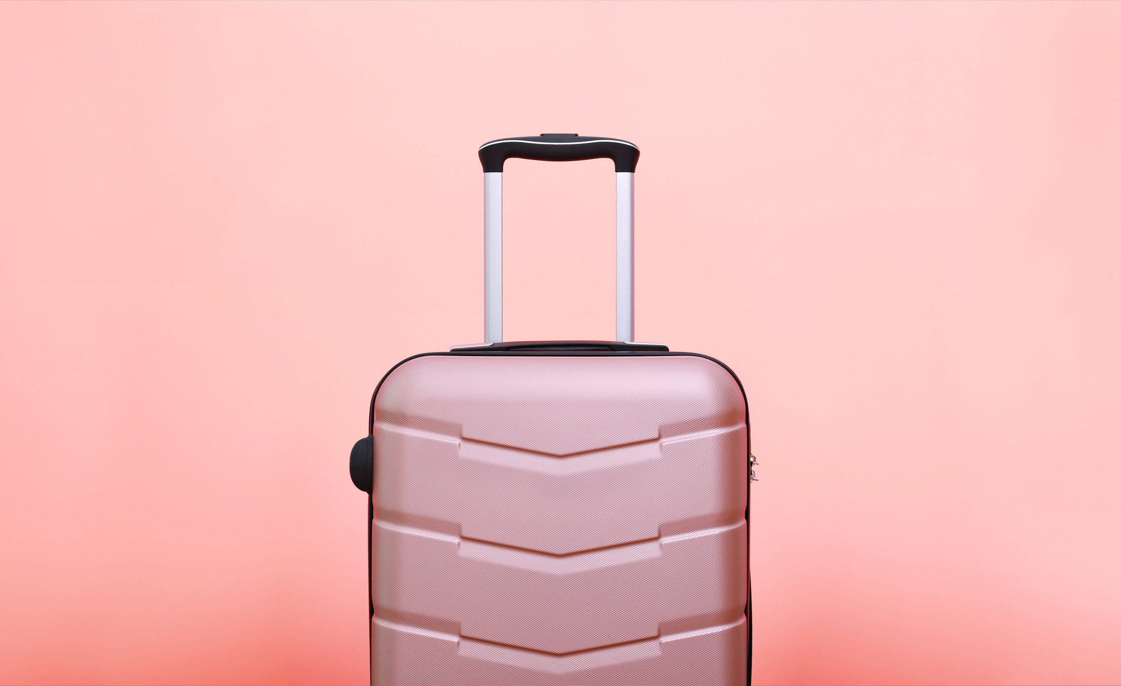 A pink suitcase