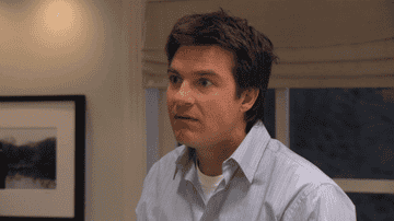 Michael Bluth looking horrified in Arrested Development
