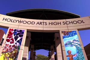 Exterior of Hollywood Arts High School