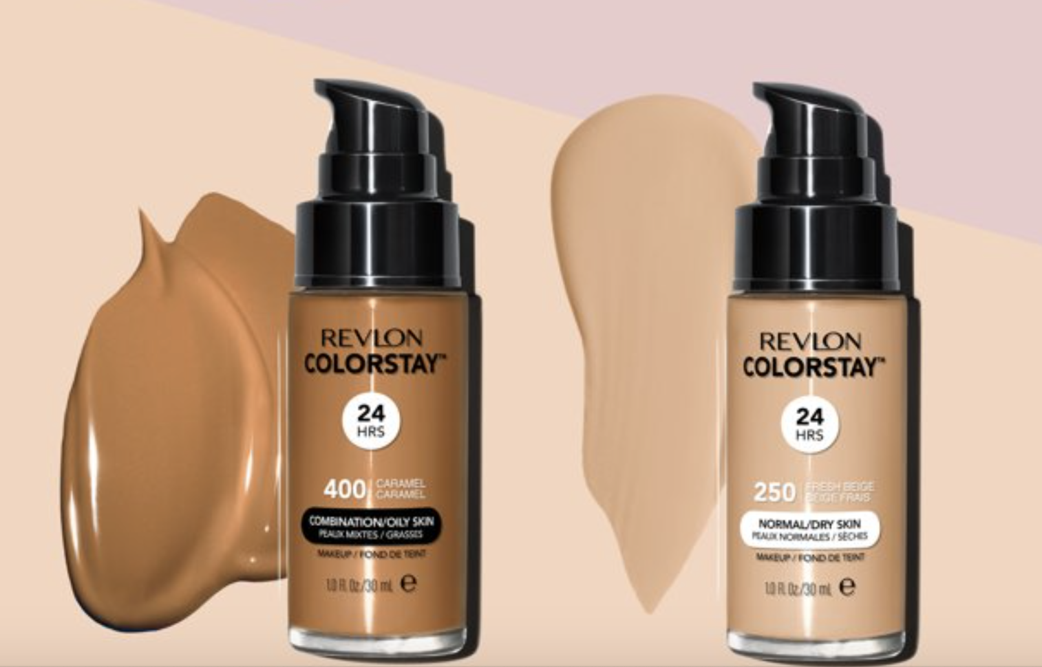 the foundation pumps in two different shades