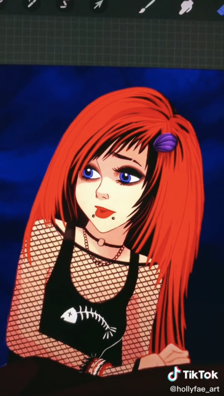 ディズニープリンセスがエモ系ファッションに身を包んだら