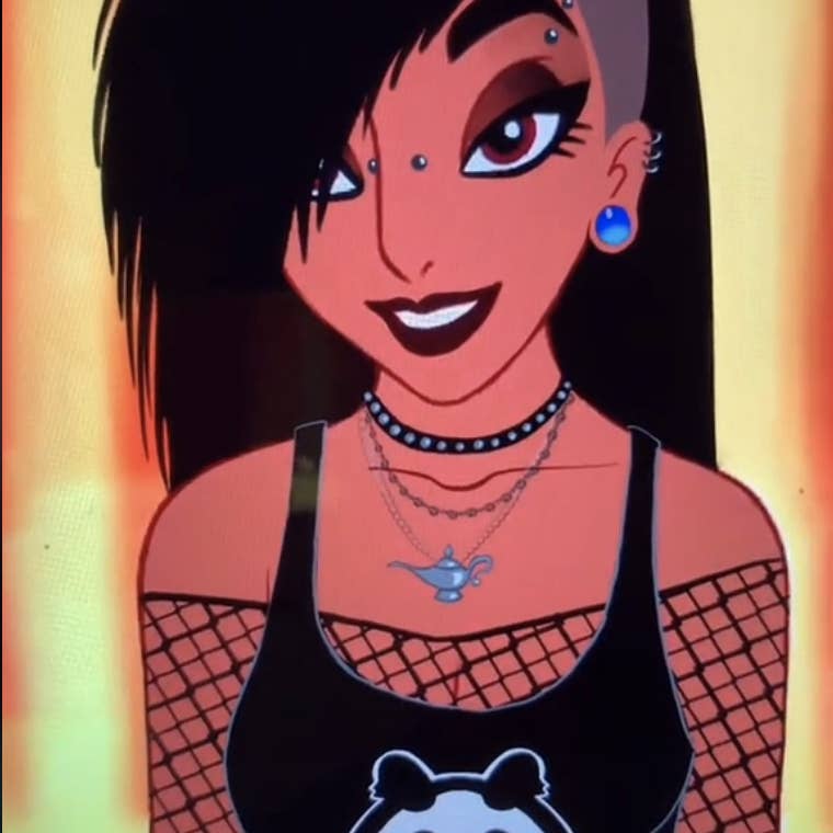 ディズニープリンセスがエモ系ファッションに身を包んだら ディズニープリンセスがエモ系ファッションに身を包んだら