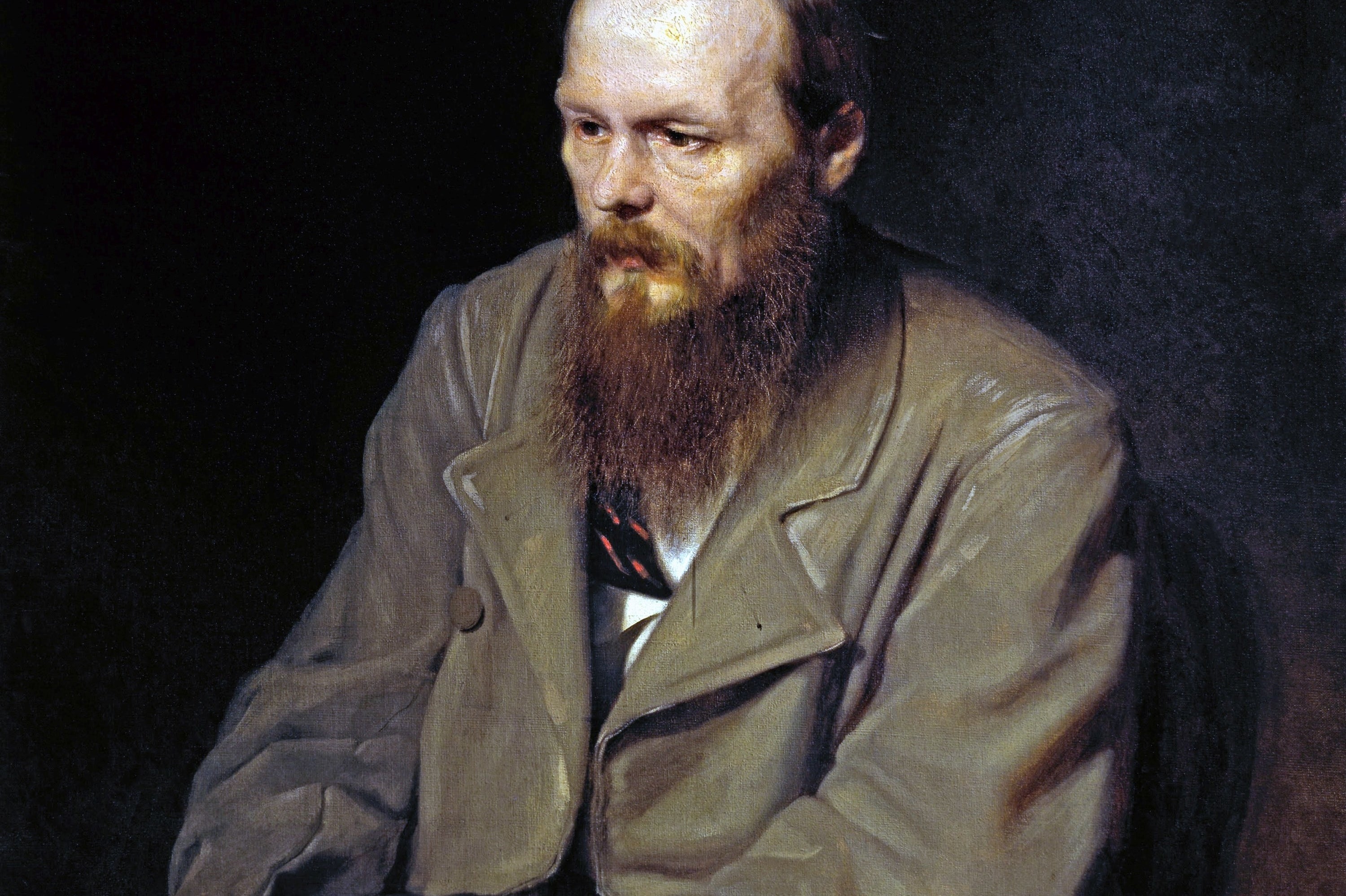 A painting of the Russian writer Fyodor Dostoyevsky