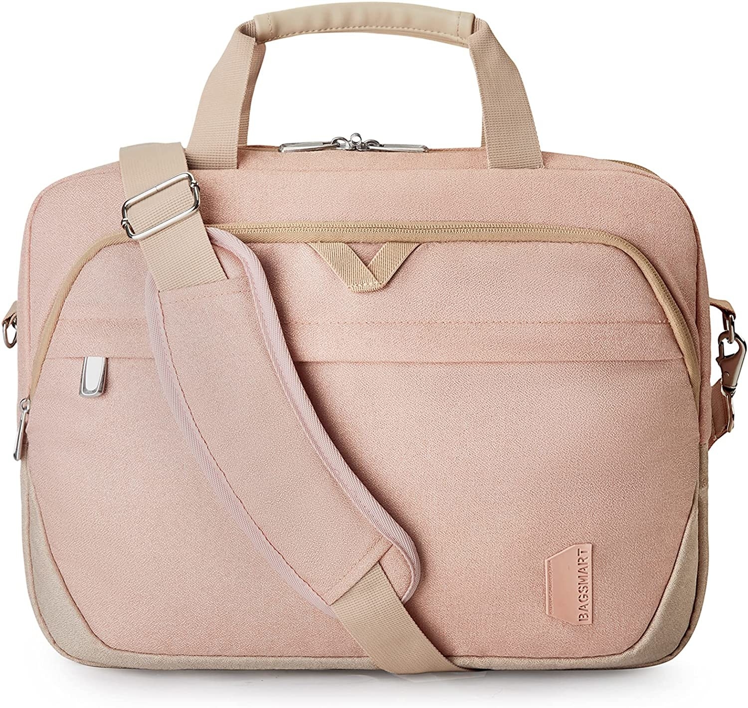 a pink laptop bag