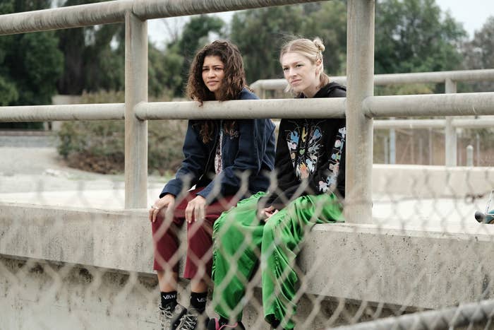 Zendaya and Hunter Schafer in Euphoria