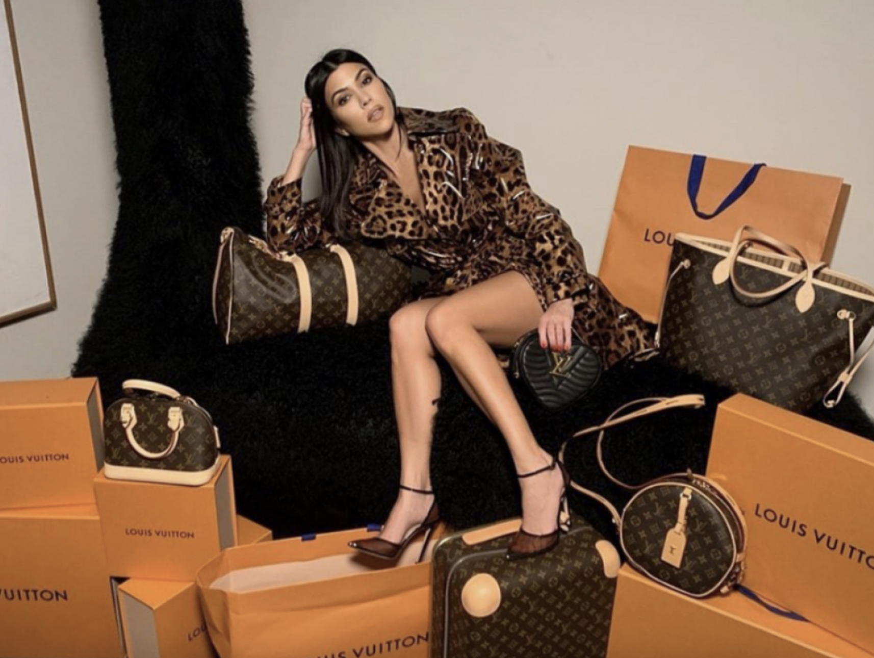 Kim Kardashian posts photo of her Louis Vuitton-branded bins and fans  can't cope
