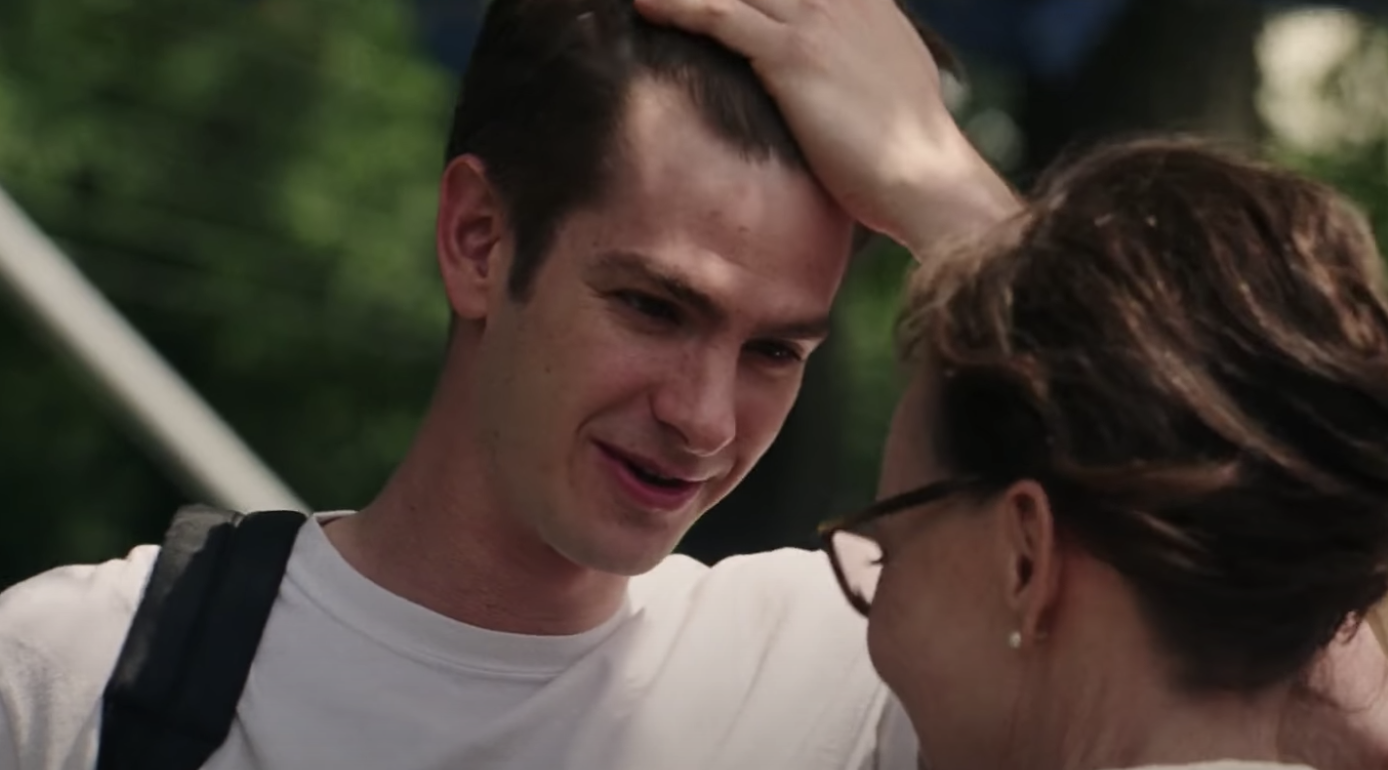 Andrew as Peter in the beginning of the second film talking to Aunt May
