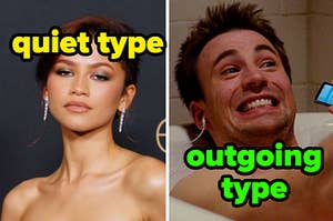 quiet type and outgoing type