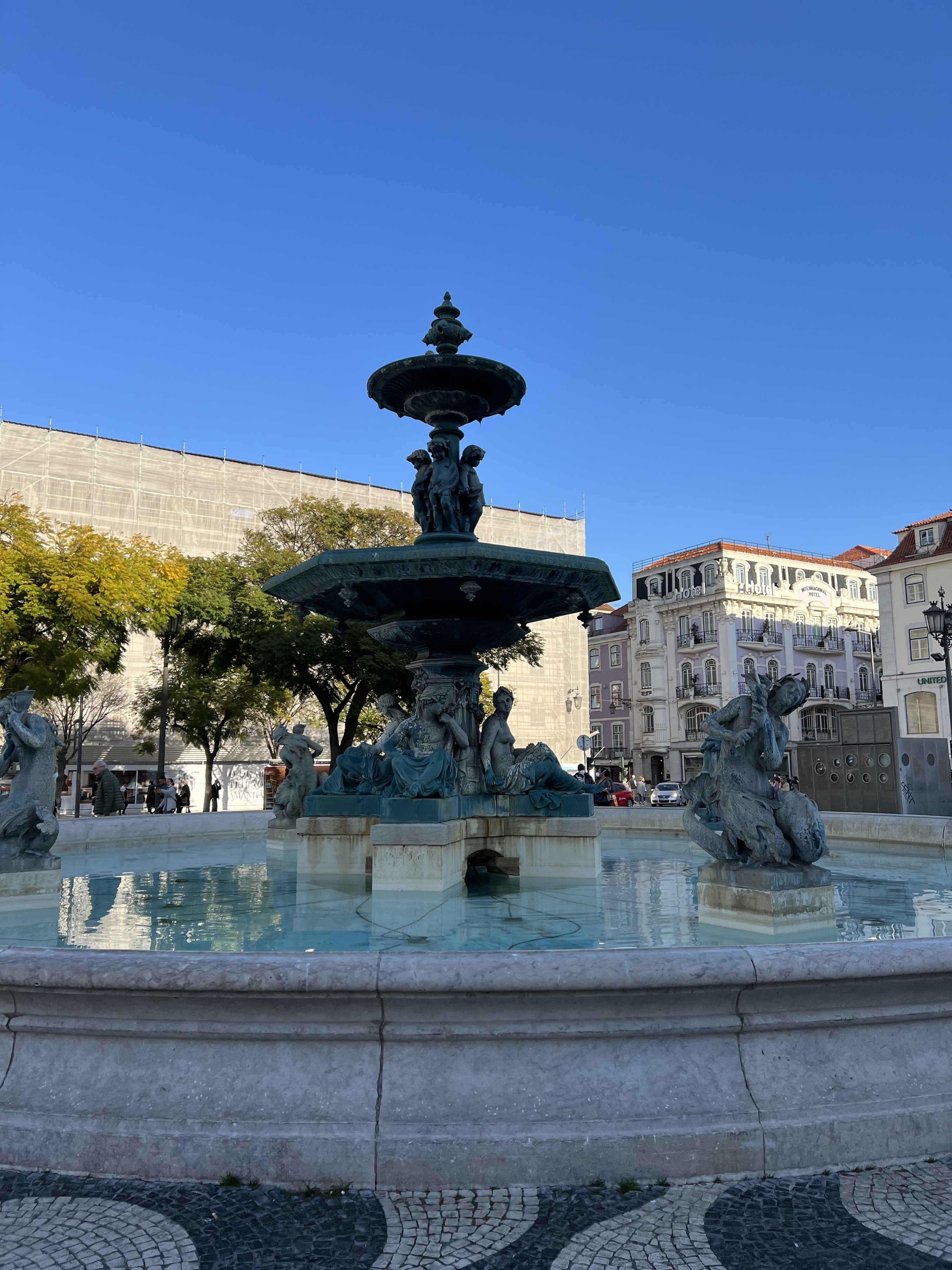 a fountain in Lisbon
