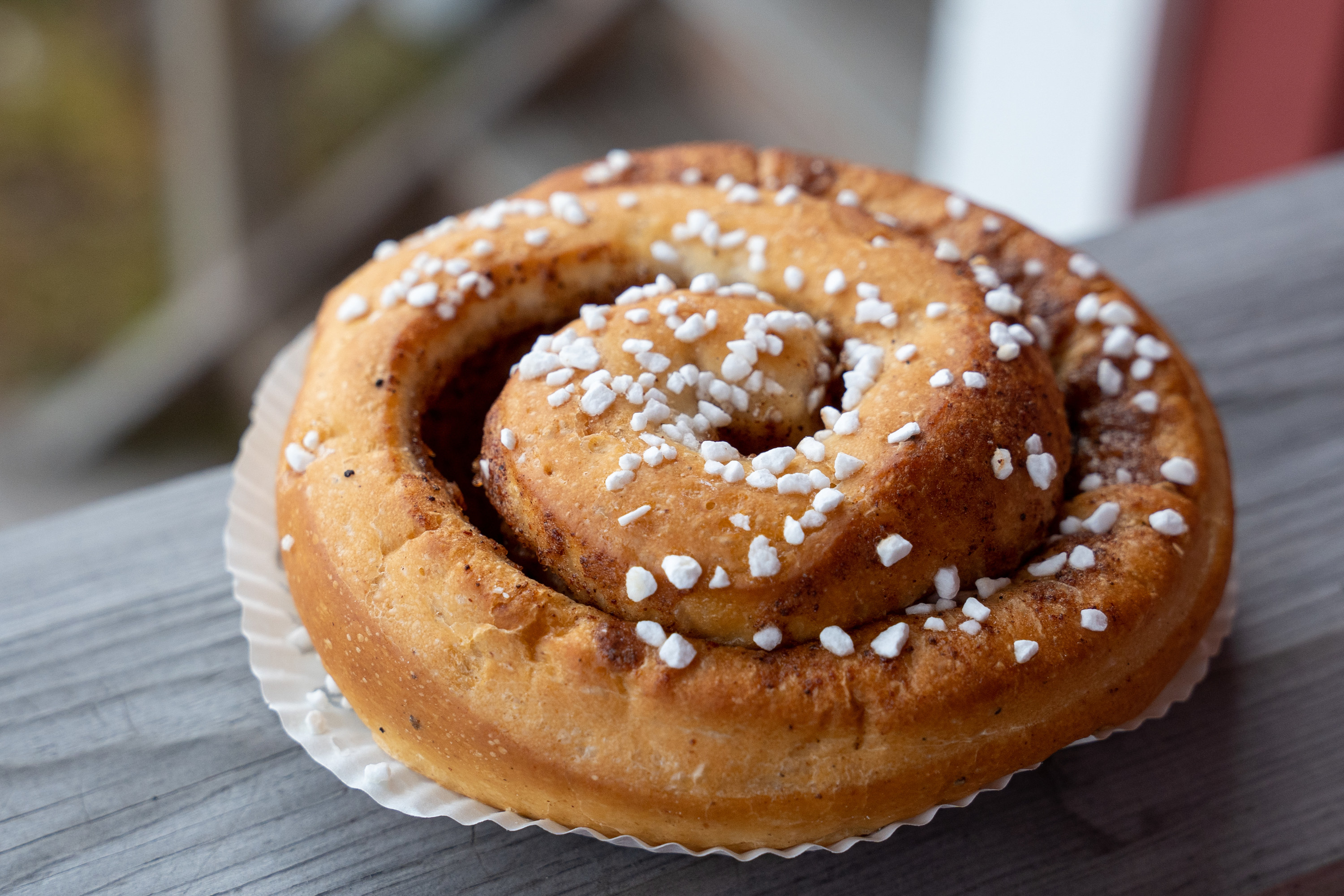 Traditional Swedish Kanelbullar cinnamon bun