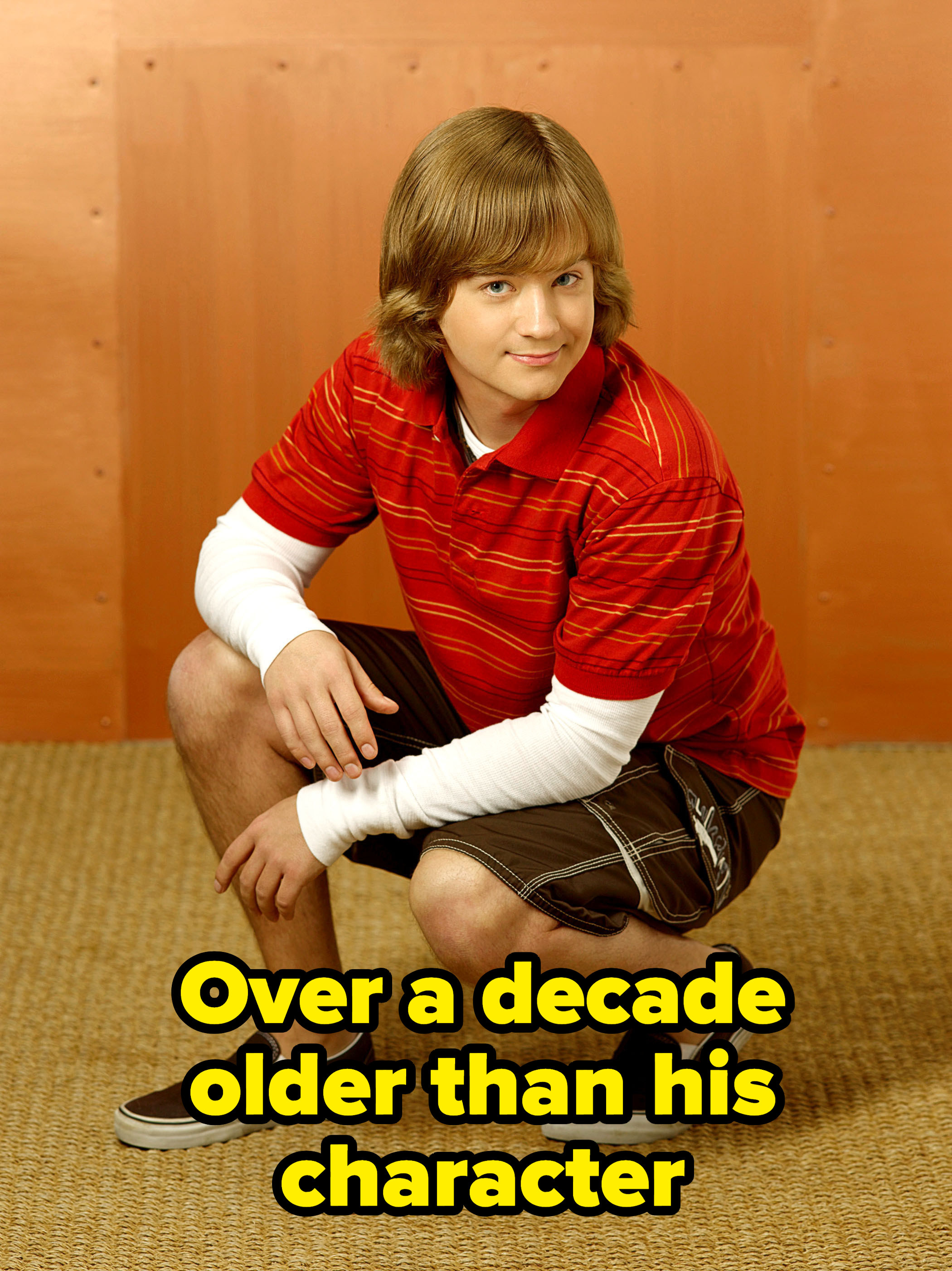 Jackson in a promo shot for the show&#x27;s second season with the label, &quot;Over a decade older than his character&quot;