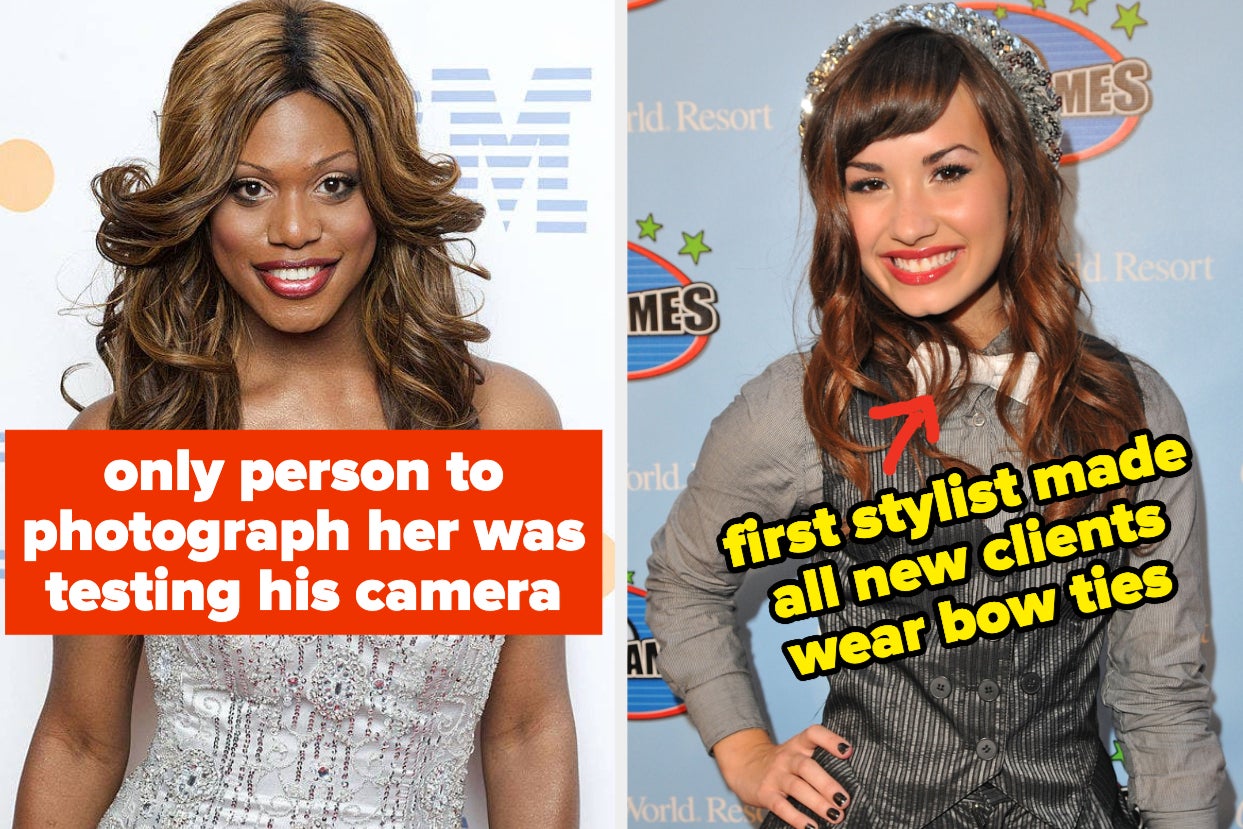 the only person to photograph Laverne Cox was testing his camera, and Demi Lovato's first stylist made all new clients wear bow ties