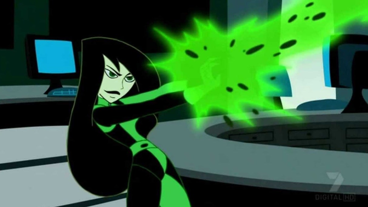 Shego blasts a bright green energy from her hands during a scene in &quot;Kim Possible&quot;