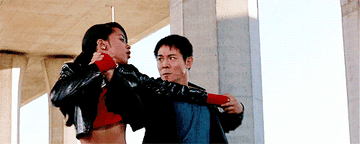 The two leads fighting together in Romeo Must Die