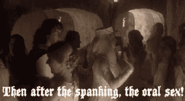 A nun saying &quot;Then after the spanking, the oral sex!&quot;