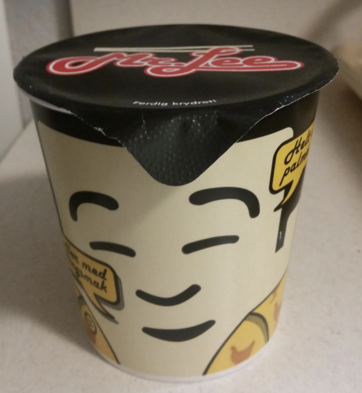 A cup of Mr. Lee&#x27;s instant ramen