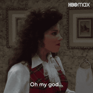 Fran Fine putting her hands to her chest and saying &quot;oh my god&quot;