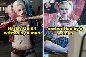 Harley Quinn designed by a man in Suicide Squad vs by a woman in her Birds of Prey costume