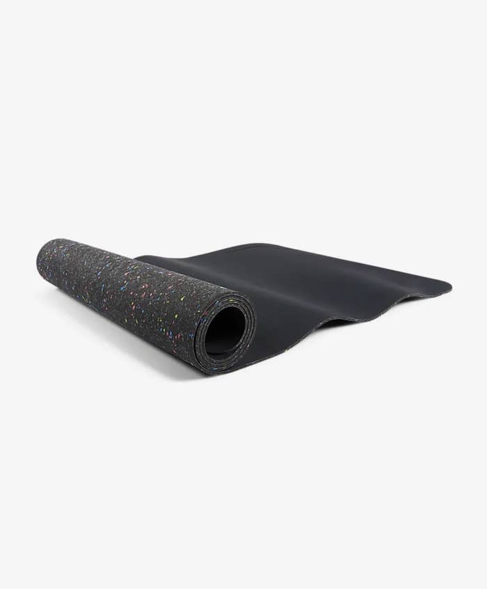 The grey stone patterned yoga mat
