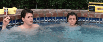 Ferris and Sloane in the Jacuzzi