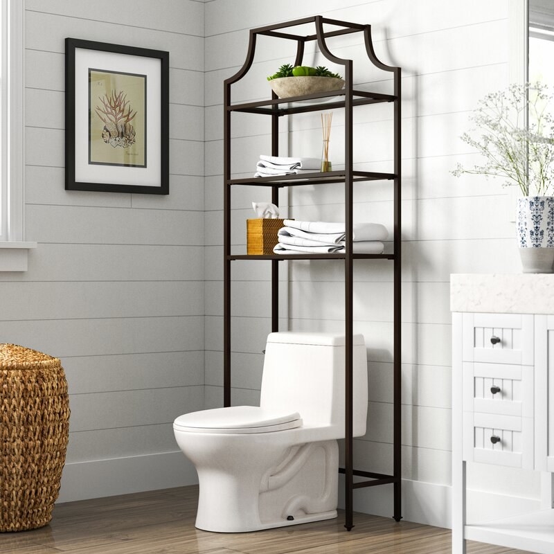 the over-the-toilet black etagere