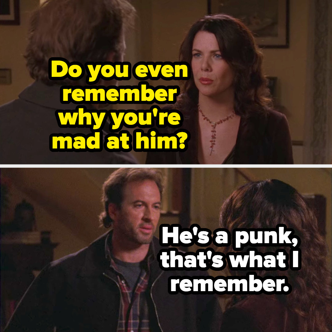 Luke telling lorelai about dean that &quot;he&#x27;s a punk, that&#x27;s what i remember&quot;