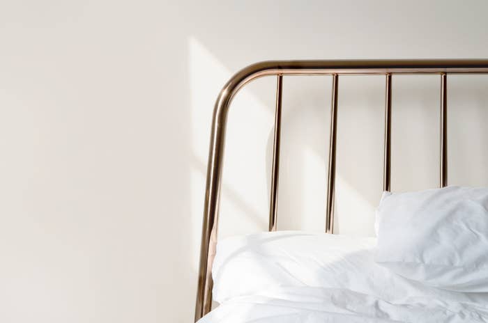 Gold bed headboard