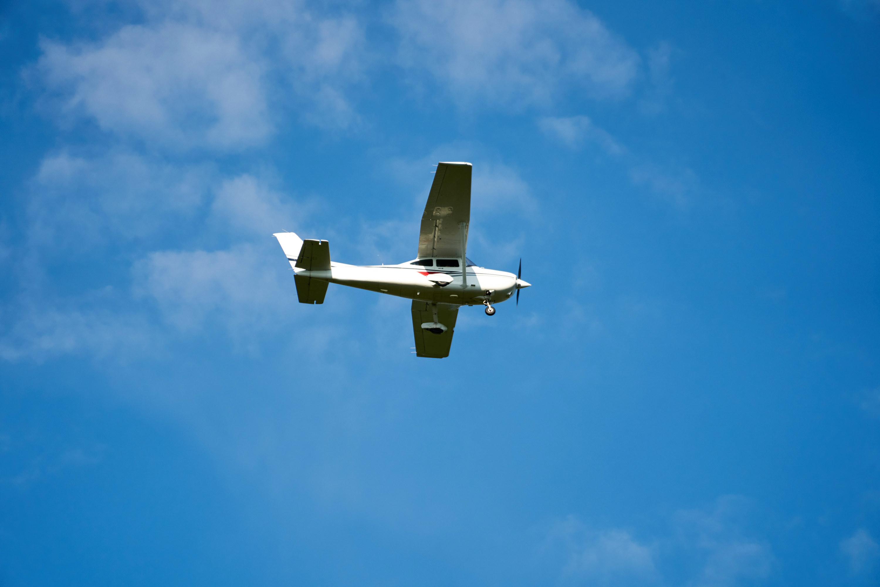 an airplane in the sky