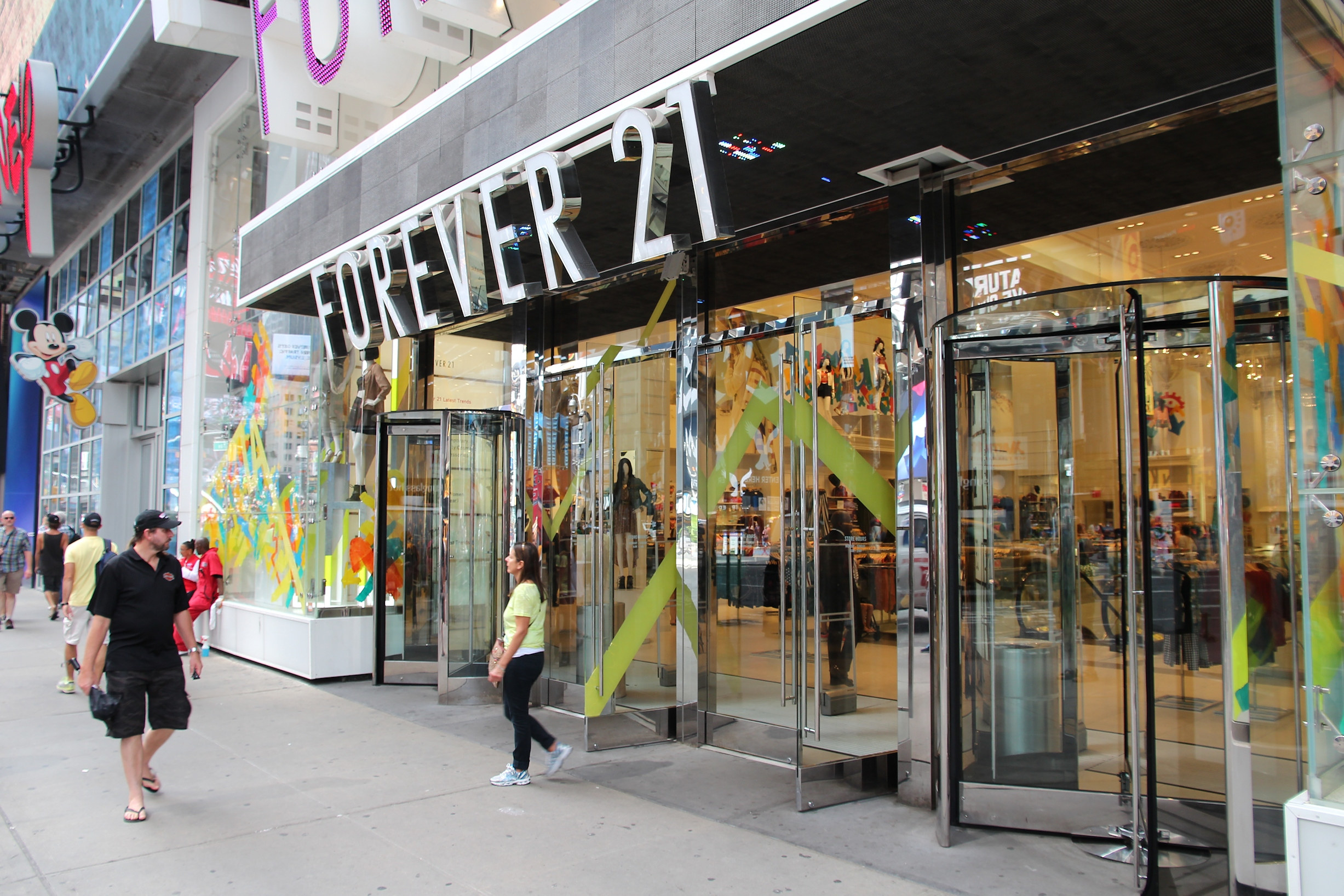 A Forever 21 storefront in Times Square