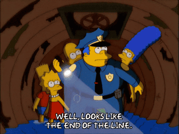 The Simpsons looking inside a sewer