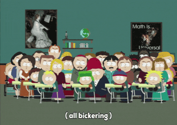 Adults argue with each other in front of their kids in the classroom in &quot;South Park&quot;