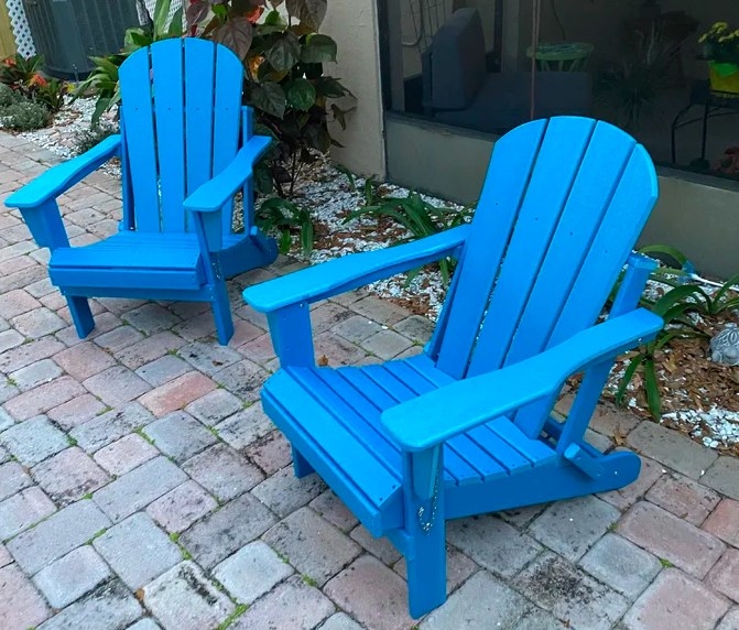 Review photo of the Pacific blue folding Adirondack chairs