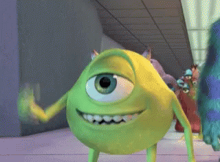 Mike from Monster&#x27;s Inc doing a fist pump