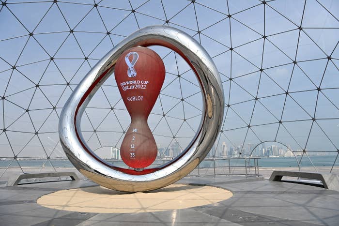 Countdown clock for the World Cup in Qatar