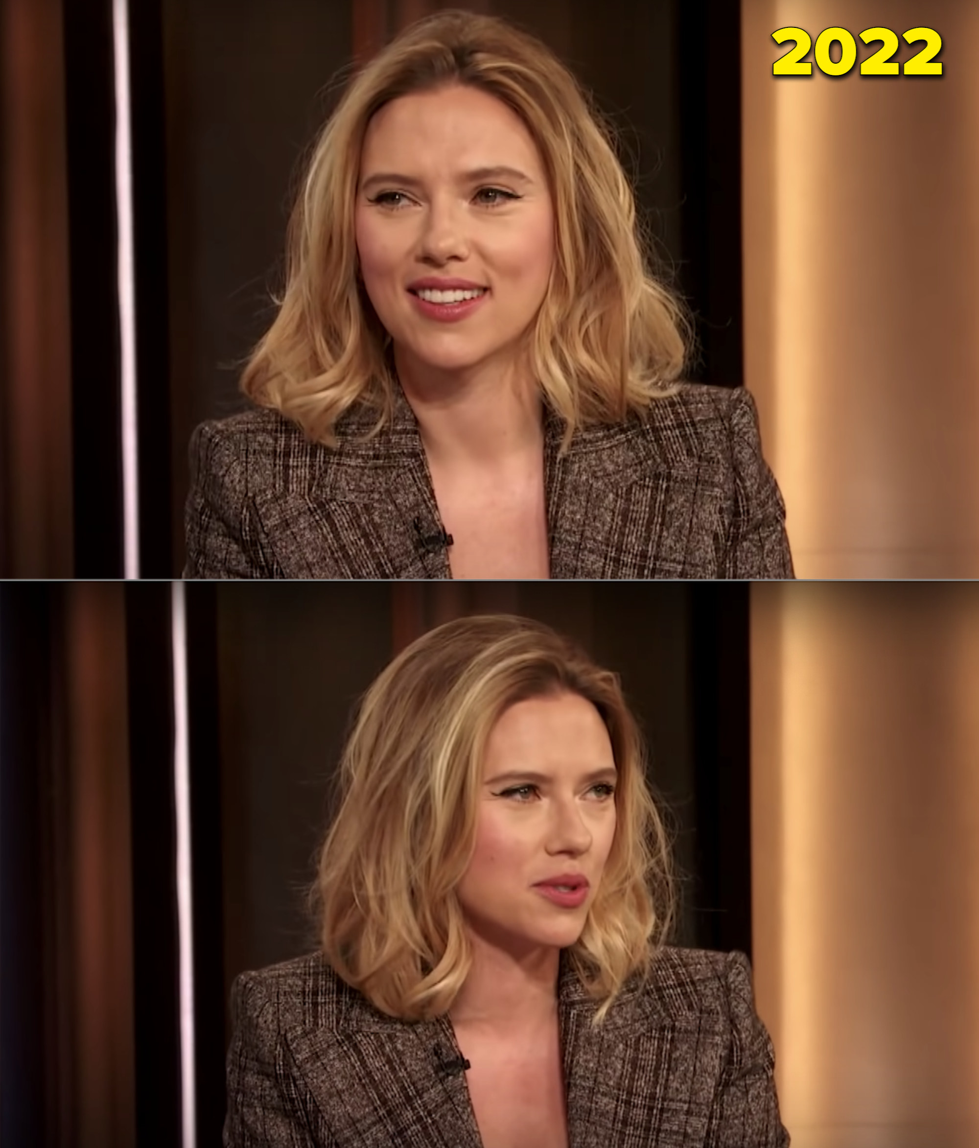 Scarlett Johansson in a recent interview on &quot;The Drew Barrymore Show&quot;
