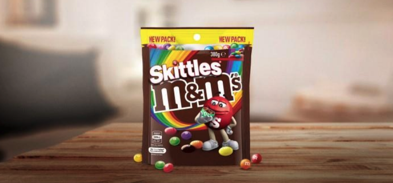 A bag of Skittles and M&amp;amp;M's mashup
